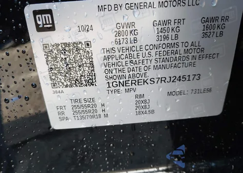 2024 Chevrolet Traverse Fwd Ls from USA, damaged, VIN 1GNEREKS7RJ245173
